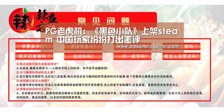 PG老虎机:《黑色小队》上架steam 中国玩家纷纷打出差评(图2) PG官方