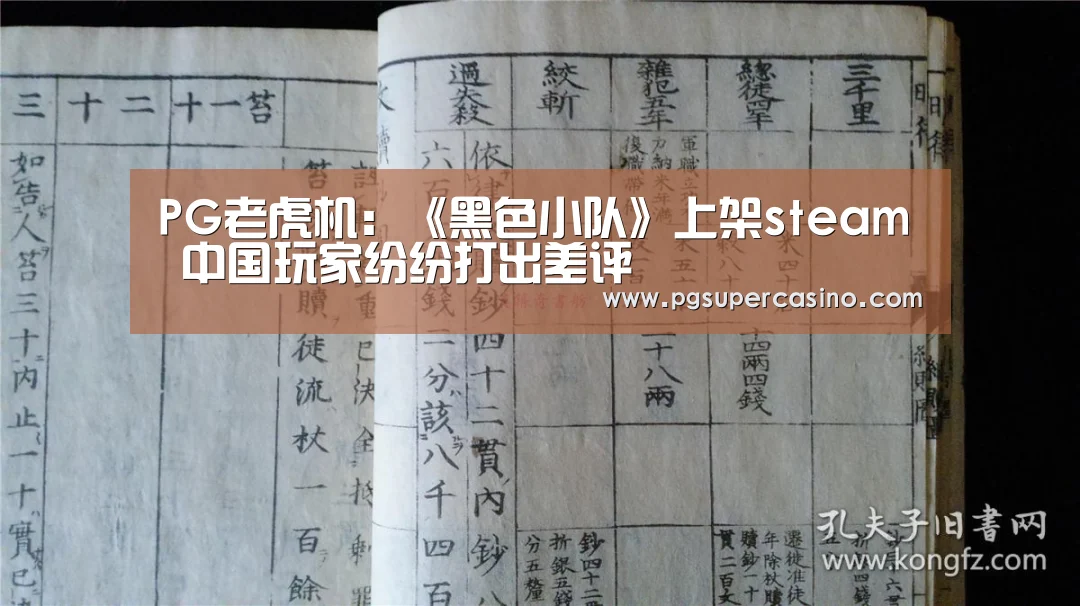 PG老虎机:《黑色小队》上架steam 中国玩家纷纷打出差评(图4) PG热门
